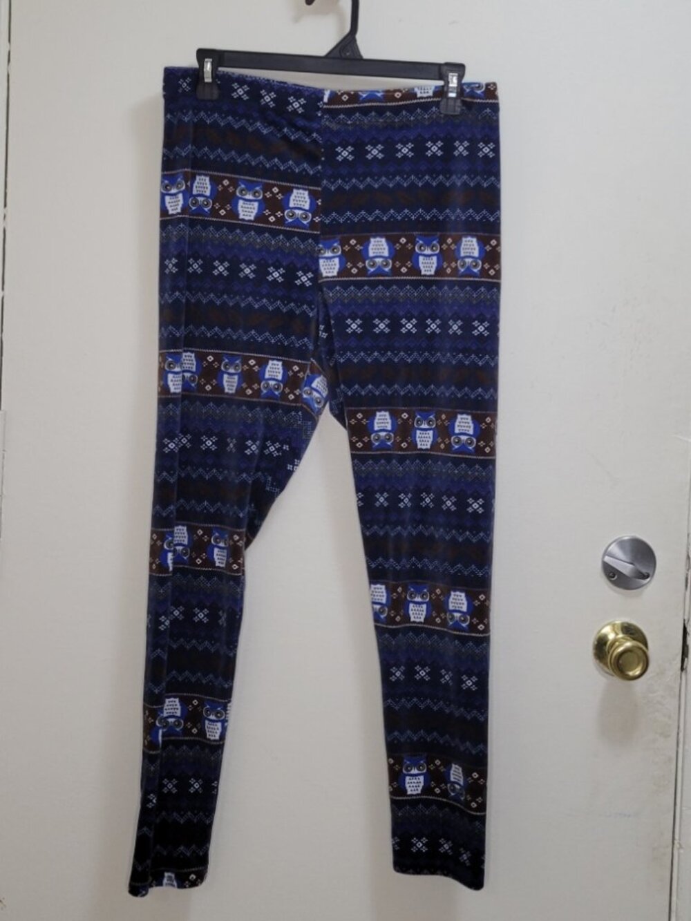 Junior's Velour Owl Leggings